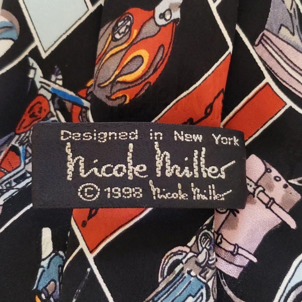 Vintage Harley-Davidson Silk Tie by Nicole Miller